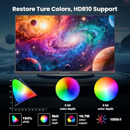 27 Inch Gaming Monitor 165Hz/144Hz,QHD 2560x1440 Built-in Speakers 104% sRGB Computer Monitor, Height/Pivot/Swivel/Tilt Adjustable Vertical Monitor, HDR,Support FreeSync, DP,HDMI, VESA Compatible 5