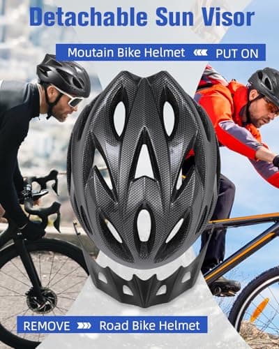 Zacro Adult Bike Helmet, Safety Certified Cycling Helmet for Men Women, Lightweight with Detachable Visor, Adjustable Dial Fit 54-62cm, for Road/Mountain/Commuting 6