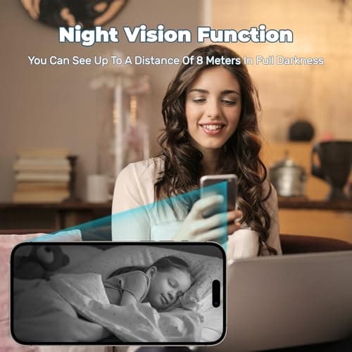 Mini 2025 4K Camera WiFi Wireless Small Portable HD Nanny Cam with Motion Detection,Cloud & SD Storage,Night Vision,Wide Angle,Can No Need WiFi Cams Micro Security Cameras for Home Baby Indoor Outdoor 5
