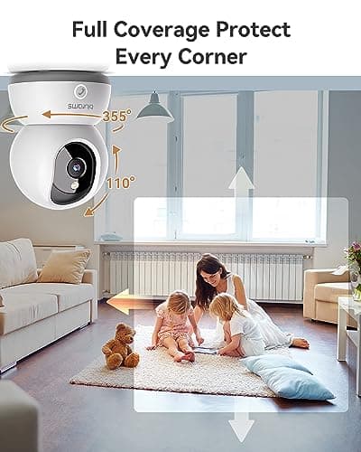 blurams Pet Camera 2K, Cameras for Home Security with One-Touch Call, Dog Camera w/Color Night Vision, Motion Tracking, Cloud & SD Card Storage (2.4GHz Wi-Fi) 6