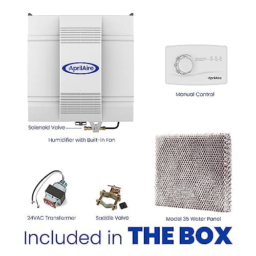 AprilAire 700M Whole-House Fan Powered Humidifier, Manual Control, Large Capacity, Up to 5,300 Sq. Ft., 18GPD, Gray 5