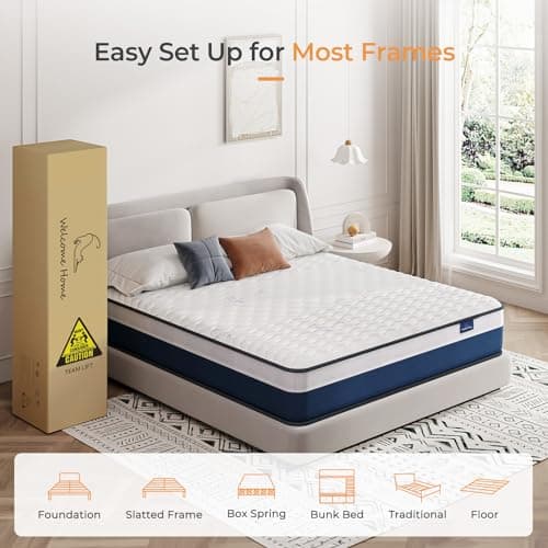 Vesgantti Tight Top Series - 10 Inch Innerspring Hybrid Twin Mattress/Bed in a Box, Medium Firm Plush Feel - Multi-Layer Memory Foam and Pocket Spring - CertiPUR-US Certified 7