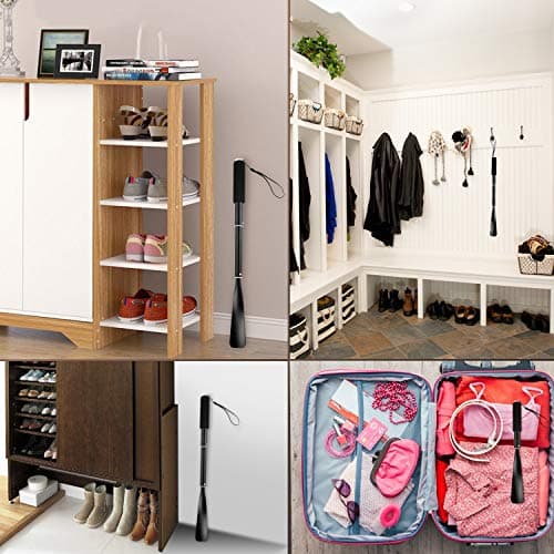 JJDPARTS Shoe Horn Long Handle,14.5"-37" Retractable Shoe Horn,Aluminum Shoe Horn For Men Women Kids Seniors 7