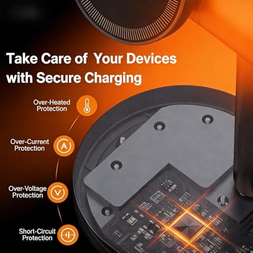 iVANKY 4 in 1 Qi2 Certified Wireless Charger Stand for iPhone 17e, Night Light for MagSafe Charging Station, 25W Charge for iPhone 17/16/15/14/13/12/11 Plus/Pro/Max,Apple iWatch, Airpods Pro 2/3 5