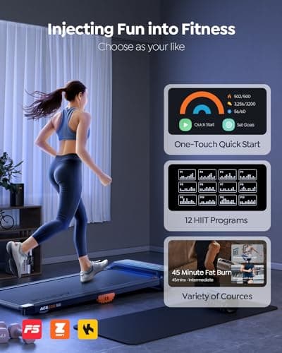 Acezoe Under Desk Treadmill for Home Office, 3 in 1 Walking Treadmill for Home, Portable Walking Running Machine, 265lbs Capacity, 2.5HP Low-Noise, APP/Remote Control 6