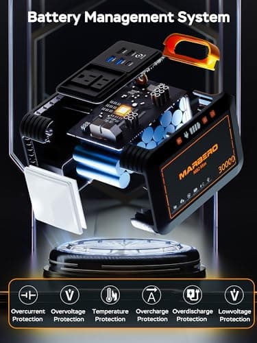 MARBERO 111Wh Solar Generator with Solar Panel Included Portable Power Station 120W with Foldable Panel 30W Set for Camping Outdoor Hiking Fishing Emergency 7