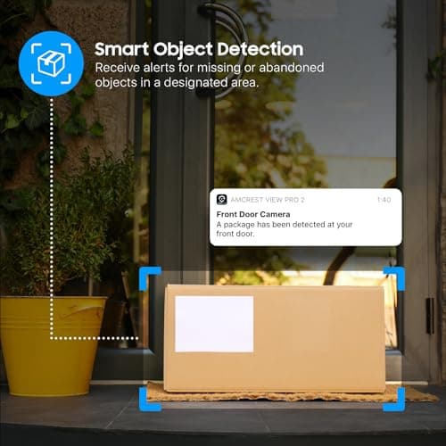 Amcrest Dual-Lens 4K (8MP) Outdoor Security POE Camera, 2 x 4MP Lenses PoE AI Bullet IP Camera, 65ft Night Color, Face Detection, Panoramic 180° FOV, 4K@15fps IP8M-DLB2998EW-AI (White) 5