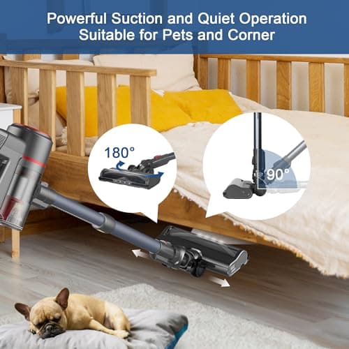 Intercleaner Corded Vacuum Cleaner, 20KPa Powerful Suction with 600W Motor Electric Floor Brush, 4 in 1 Lightweight Bagless Stick Vac with Handheld, for Hardwood Floor Carpet Car Pet Hair 5