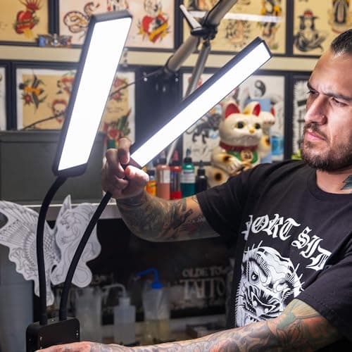 Lume Cube Flex Light Pro - Portable Dual LED Lamp with Tripod and Phone Holder Mount | Flexible 2-Point LED Lights for Tattoo Artists, Beauticians, aestheticians, lash Artists, and Content Creators 8