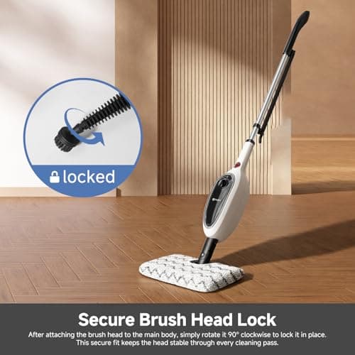 SIMPLUS Steam Mop, 8-in-1 Steam Cleaner, 17S Heat Up, Floor Steamer Double-Sided Flip Design, Suitable for Kitchen, Bathroom, Wood Floor, Tile, Windows, Clothes, Whole Home Cleaning 6