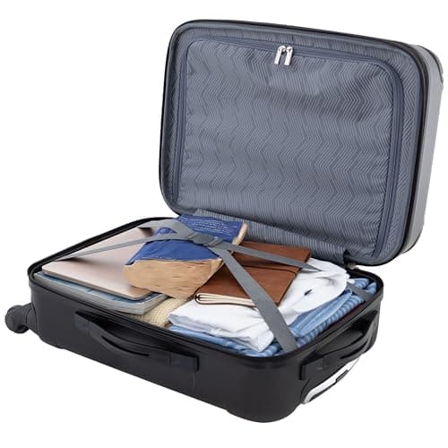 Travelers Club Chicago Hardside Expandable Spinner Luggage, Black, 22" Carry-On 5