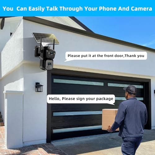 Tutoview Solar Camera Security Outdoor, 2K Dual Cameras for Home Security, black 7