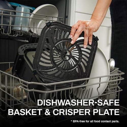 RAMJOY Air Fryer 6.8 Quarts, 10-in-1 Functions, Air Fry, Roast, Bake, Broil, Dehydrate, Large & Compact Air Fryers, Nonstick & Dishwasher-Safe Airfryer Basket, Stainless Steel Air Fryer, Easy to Use 9