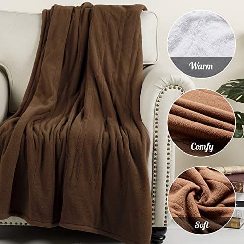 STONECREST Reversible Electric Blanket Heated Throw, 50"x60" Heating Blanket with 5 Setting Controller, 4 Hour Auto-Off, Overheating Protection, ETL Certified, Machine Washable (Chocolate) 2