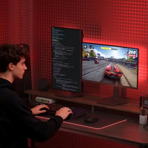 KOORUI 27 Inch 4K Gaming Monitor, Dual Mode(UHD 160Hz / FHD 320Hz), Fast IPS 2160p PC Monitor, 95% DCI-P3, HDR400, Eye-Care, Height/Pivot/Tilt Adjustability, VESA Mountable，HDMI 2.1/DP 1.4, G2741L 10