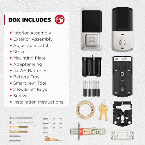 Kwikset Halo Wi-Fi Smart Lock, Keyless Entry Door Deadbolt, Geofence Auto-Unlock, Grade AAA Certified, No Hub Required Easy Install, Satin Nickel Lifetime Finish Warranty, Touchscreen 10