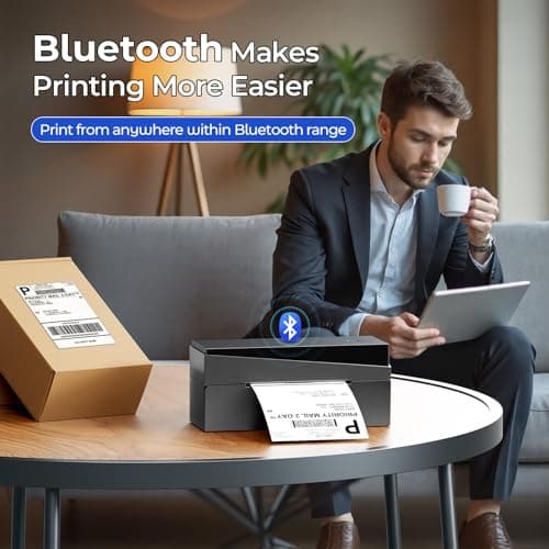 Omezizy Bluetooth Shipping Label Printer 4x6, 249BT Thermal Label Printer 4x6 for Small Business, Shipping Packages, Office, Home, Compatible with Android iPhone iPad Windows macOS Tiktok USPS Etsy 6