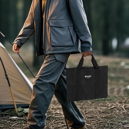 Fire Pit for Camping- 23Inch Small Collapsible Firepit for Patio Outside Wood Burning Outdoor Indoor BBQ Picnic Foldable Fire Pits Bonfire of Backyard Patio with Portable Tote Bag 9