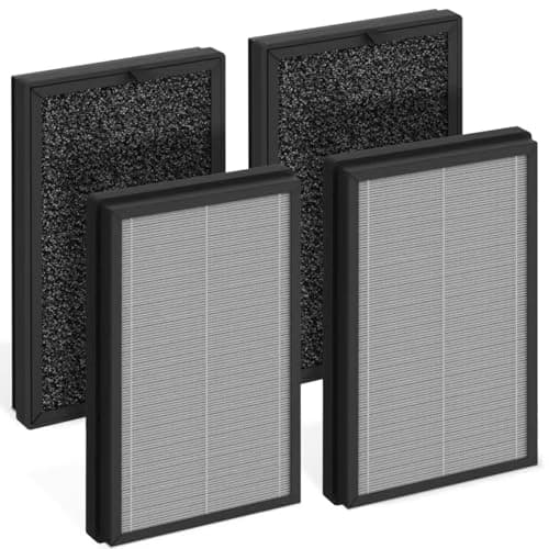 FCFMY AP2 True HEPA Replacement Filter Set Compatible with Priestley PM1240B and Airversa AP2 Purelle Air Cleaner Purifiers, 3-Stage Filtration System, Pre-Filter, H13 HEPA Filter, 4 Pcs/2 Sets
