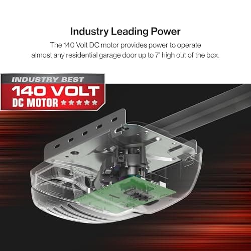 Genie SilentMax 1000 Garage Door Opener - Ultra-Quiet Belt Drive - Includes two 3-Button Pre-Programmed Remotes, Wall Console, Wireless Keypad, Safe T-Beams - Model 3042-TKH, 140V DC Motor 8