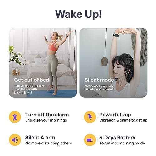 Pavlok Shock Clock 2 | Silent Alarm Clock | Ideal for Heavy Sleepers | Couples' Favorite | Wake Up On Time | Vibrating Alarm | Students' Best Friend 4