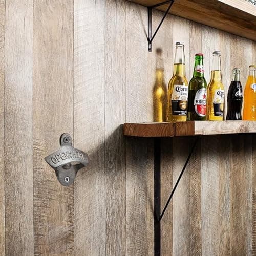 ZOOFOX 12-Piece Wall Mounted Vintage Metal Bottle Opener for Bar, KTV, Home and Outdoor 6
