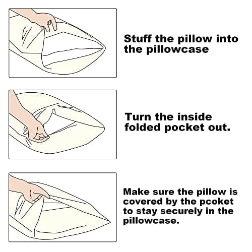 BEDSUM 2 Pack Standard Silk Satin Pillowcases for Hair and Skin, Silky Soft and Luxurious Bedding Pillow Cases with Envelope Closure, 20x26 Inches, Yellow 6