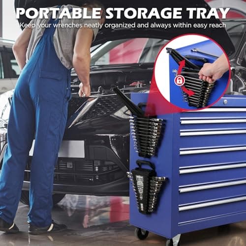 SEDY Premium 12-Piece Metric Flex-Head Ratchet Wrenches Set 8-19mm with Magnetic Organizer, Cr-V Steel Ratcheting Wrench Set with 72 Teeth 180° Flex Head, Ratchet Combination Wrench Set for Repair 8