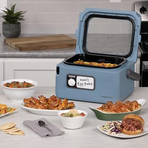Presto 06017 8-Quart Nomad Traveling Slow Cooker, Blue 10