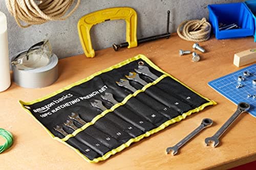 Amazon Basics High Torque Ratcheting Wrench Set, 10-Piece 6