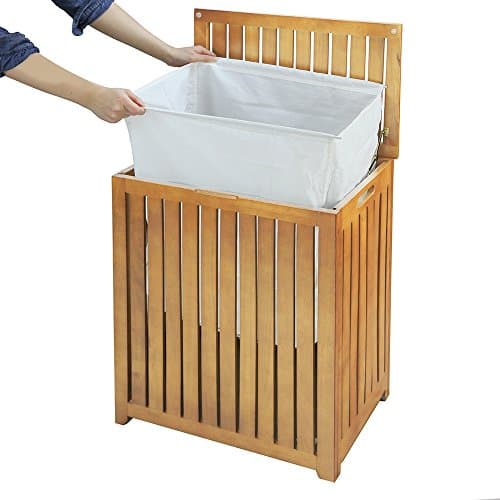 Oceanstar Spa-Style Bamboo Laundry Hamper 5