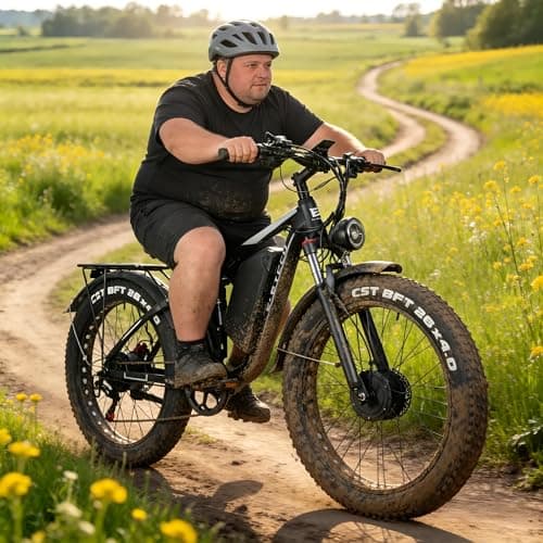 (26" EB7PRO, White) Ebike for Adults, 4000W Peak 6000W Dual Motor Electric Bike, 52V 32AH, 90Mile & 45MPH Fat Tire All Terrain Electric Bicycles, 7 Speed AWD Full Suspension Electric Mountain Bike 12