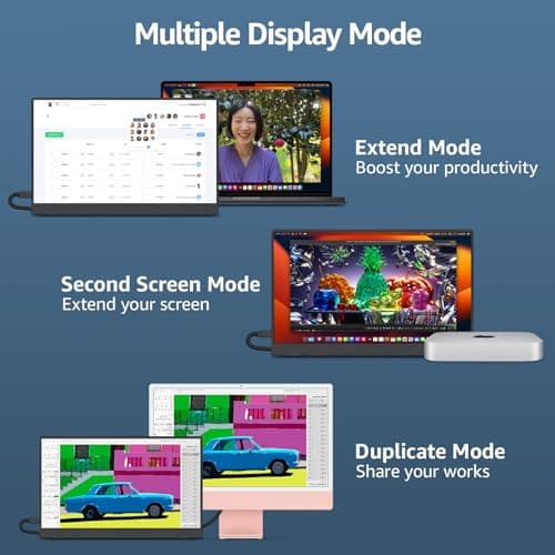 cocopar Portable Monitor 15.6 Inch 1080P FHD 60Hz 85% sRGB Travel Monitor with Speaker HDMI USB-C Second Screen for Laptop MacBook Surface PC Xbox PS4/5, VESA Mountable, with Cover Stand 6