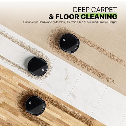 Magshion Robot Vacuum Cleaner, 2800Pa Strong Suction, App Control, 120 Mins Runtime, Self-Charging, 2 in 1 Mopping Robot Vacuum with Watertank and Dustbin, for Low Carpet Pet Hair Hard Floors 9