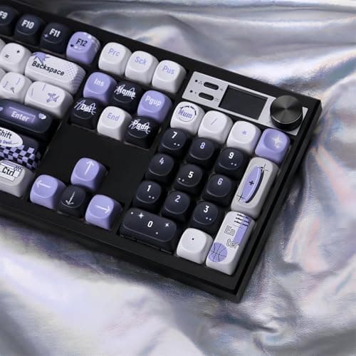 GMK104 Barebones Keyboard Kit with Screen&Knob,QMK/VIA Programmable BT5.0/2.4GHz/Type-C Tri-Mode Gasket Mounted Hot Swap RGB Backlit Full Size Custom PCB Kit DIY Mechanical Keyboard for Win/Mac(Black) 7