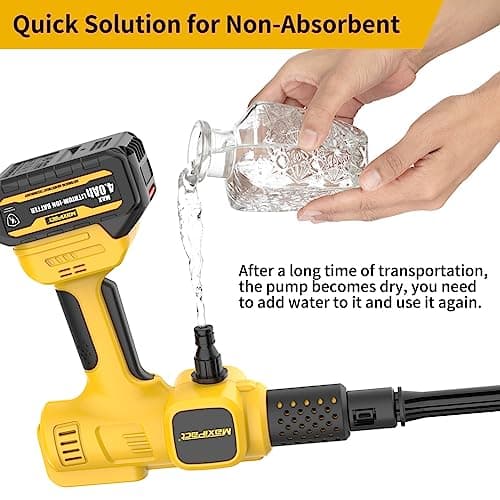 MAXIPACT Cordless Pressure Washer, Max-1080PSI Portable Power Washer with LCD Touch Screen, 4 Speed Adjustment, 4.0Ah Battery Pressure Washer with 6 in 1 Nozzle, Cordless Power Washer Washing Car 9