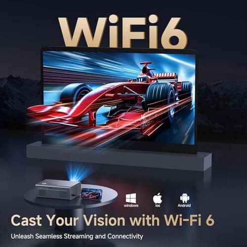 4K Projector with Built-in Apps, 1500ANSI Auto Focus&6D Keystone Dolby Audio Kogata Smart Projector with WiFi 6 Bluetooth Outdoor Movie Proyector for Home Theater HDR10+ UPGRADE 5