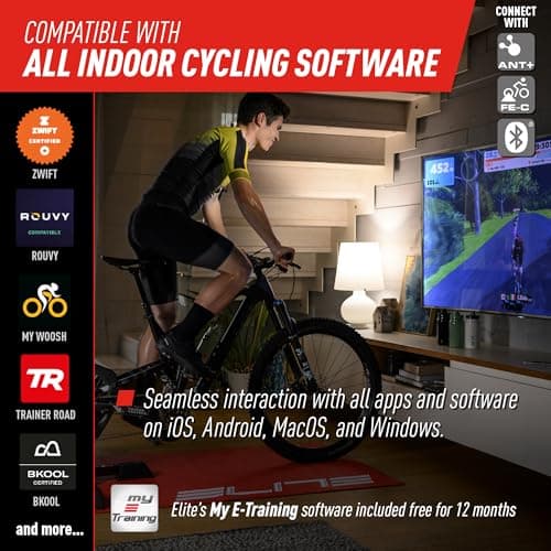 ELITE SRL Direto XR Black Bike Trainer, Interactive, 24% Simulated Gradient, Electronic Resistance, Compatible with Gravel, Mountain, City Bikes 8