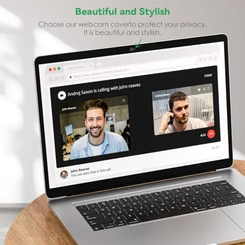 CloudValley Webcam Cover Slide[2-Pack], 0.023 Inch Ultra-Thin Metal Web Camera Cover for Macbook Pro, iMac, Laptop, PC, iPad Pro, iPhone 8/7/6 Plus, Protect Your Visual Privacy [Black] 6