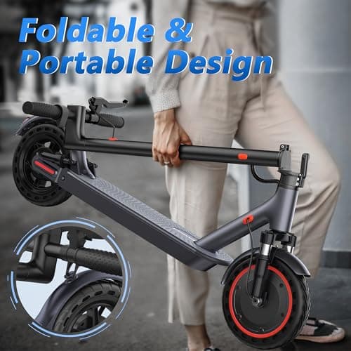 MAXSHOT Electric Scooter for Adults, 8.5/10/14" Tires, 19/22Mph, 350W/500W Motor, 21-28 Miles Range, Folding E-Scooter with Dual Suspension,APP Control 7