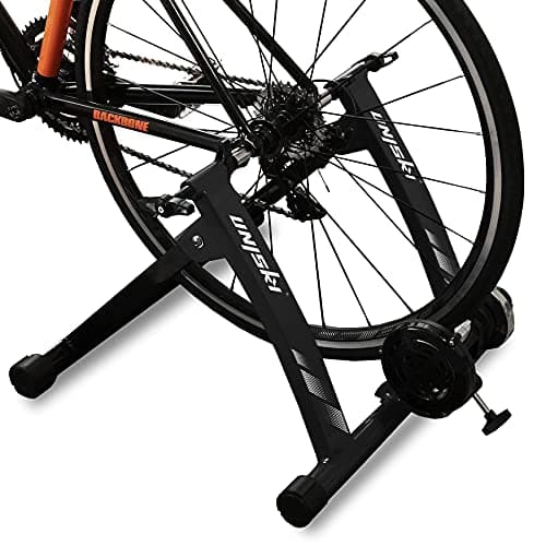 Unisky Bike Trainer Stand Indoor Bicycle Stand with Noise Reduction Magnetic Stationary Stand fits for 26-28inch, 700C Wheel 8