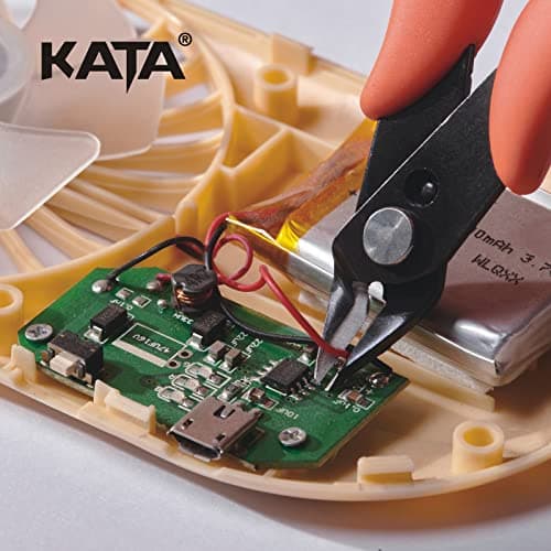 KATA Micro Wire Cutters Pliers: Precision Flush Cutter Tool for Jewelry Making, Hobby Models, Gundam, Electronics - 2-Pack Small Zip Tie Cutter Nippers - Mini Side Cutting Snips with Ergonomic Handle 6