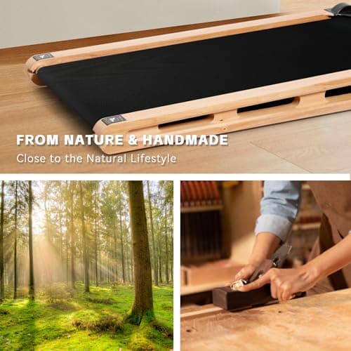 Under Desk Treadmill for Home Office, High Grade Wood Running Walking Pad with Remote Control LED Display, 2.5HP Exercise Jogging Machine, 265lbs Max Weight 7