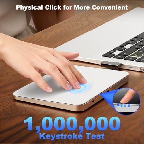 Polarmeta Wireless Trackpad for Mac & Windows with 2.4G USB, 7.5” Glass Surface Touchpad High Precision Multi-Gesture Control, Rechargeable & Portable Track Pad for Computer, MacBook, iMac, Laptop, PC 7