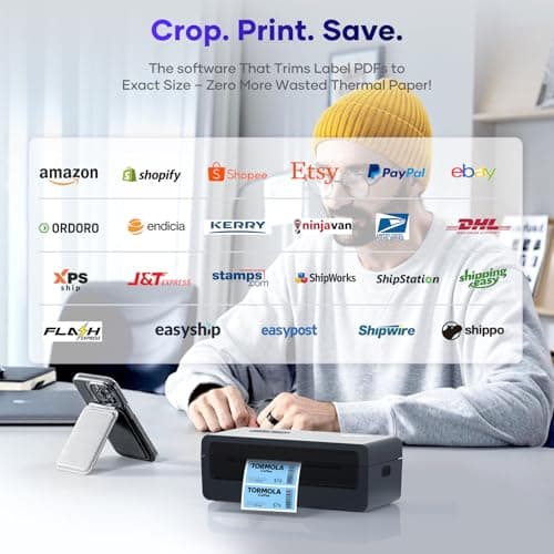 iDPRT Shipping Label Printer 4x6 Bluetooth Thermal Label Printer for Small Business and Shipping Package, Support Android, iPhone, Windows, macOS, Widely Used for Amazon, Shopify 6