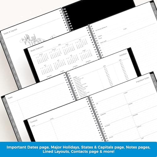 Blue Sky 2025-2026 Weekly and Monthly Academic Year Planner Calendar, July - June, 8.5" x 11", Flexible Cover, Wirebound, Laminated Tabs, Storage Pocket, Enterprise (Enterprise 2025-2026, 8.5" x 11") 5