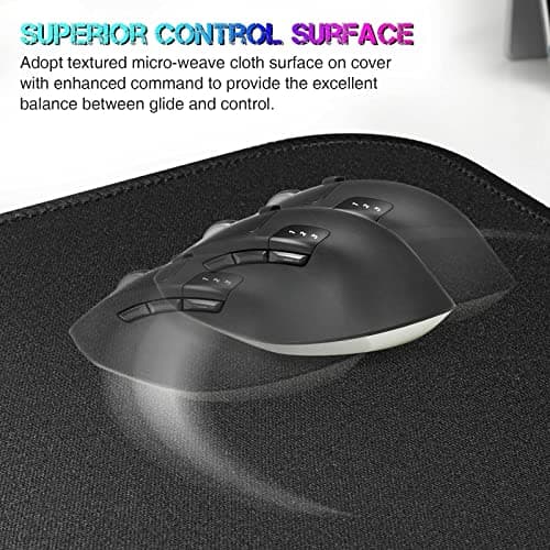 ETZ Large Gaming Mouse Pad,31.5 x 11.8 × 0.12 in with Stitched Edges,Extended Mousepad,Durable Non-Slip Natural Rubber Base,Washable Keyboard Pad,Desk Pad for Gamer,Office & Home,Black. 6