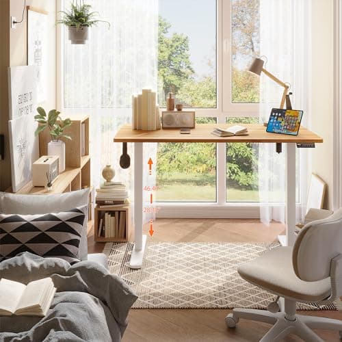 GABRYLLY Standing Desk Adjustable Height, Electric Office Computer Desk for Home Company Stand up Desk, 55 x 24 Inches, Natural 7