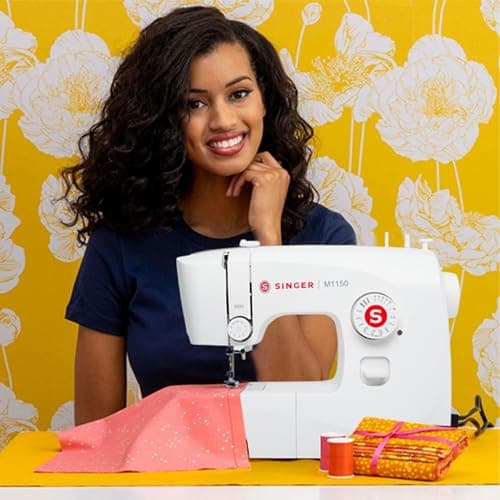 SINGER M1150 Portable Sewing Machine White – Accessories Included | 16 Stitches, Top Drop-in Bobbin, 4-Step Buttonhole, Free Arm, LED Light | Ideal Sewing Machine for Home Projects 5