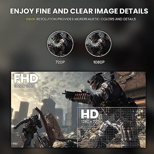 CRUA 27" Curved Gaming Monitor, FHD 1920x1080P, 144Hz/180Hz Computer Monitor, 1800R VA Screen, 120% sRGB, AMD FreeSync, HDMI & DP, Wall Mount Install- Black 5